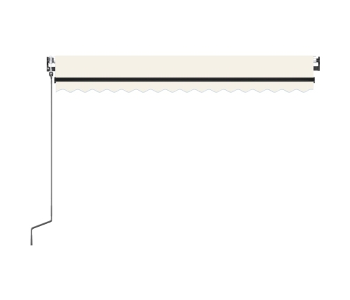 Toldo automático con LED y sensor de viento crema 400x350 cm