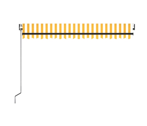 Toldo automático LED sensor de viento amarillo blanco 400x350cm