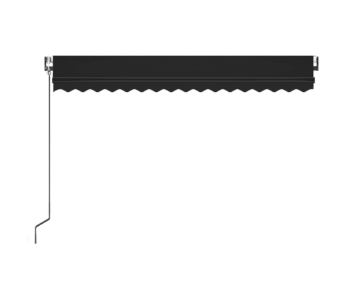 Toldo automático LED sensor de viento gris antracita 400x350 cm