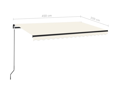 Toldo retráctil manual crema 450x350 cm