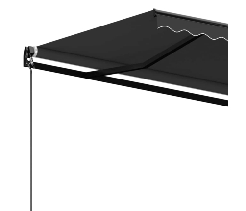 Toldo retráctil manual gris antracita 450x350 cm