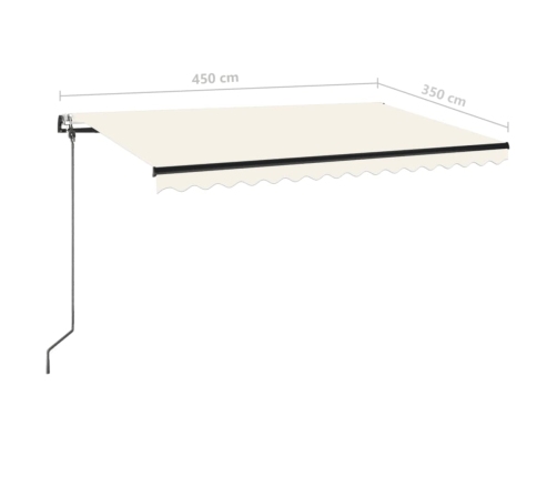 Toldo retráctil automático crema 450x350 cm