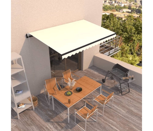 Toldo retráctil automático crema 450x350 cm