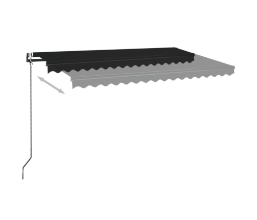 Toldo retráctil automático gris antracita 450x350 cm