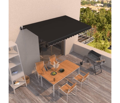 Toldo retráctil automático gris antracita 450x350 cm