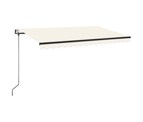 Toldo automático con LED sensor de viento crema 450x350 cm