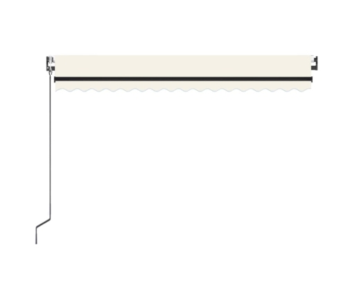 Toldo automático con LED sensor de viento crema 450x350 cm