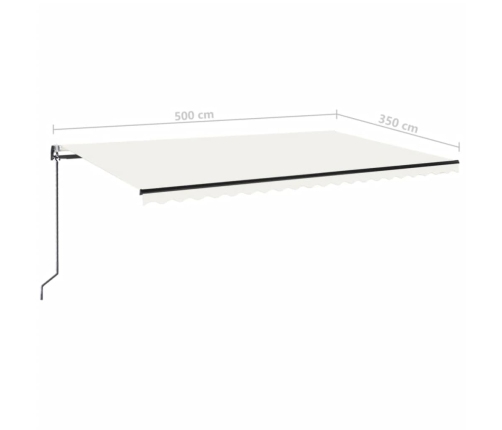 Toldo retráctil automático crema 500x350 cm