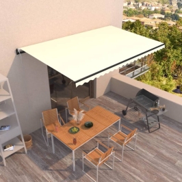 Toldo retráctil automático crema 500x350 cm