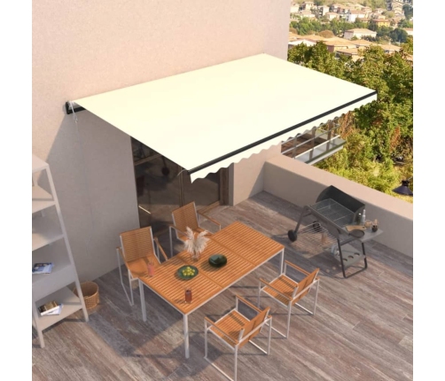 Toldo retráctil automático crema 500x350 cm