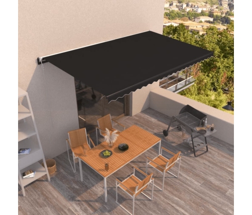 Toldo retráctil automático gris antracita 500x350 cm