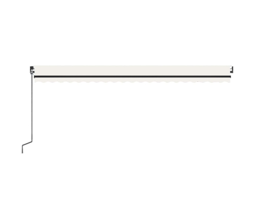 Toldo automático con LED sensor de viento crema 500x350 cm