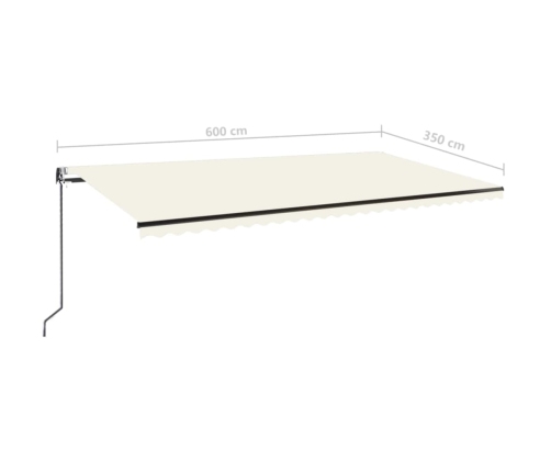 Toldo retráctil automático crema 600x350 cm