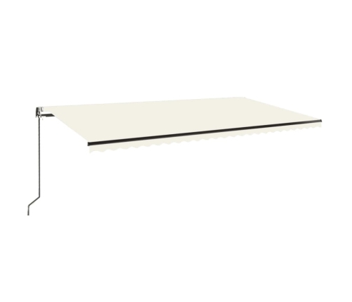 Toldo automático con LED sensor de viento crema 600x350 cm