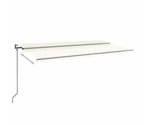 Toldo automático con LED sensor de viento crema 600x350 cm