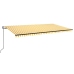 Toldo automático LED sensor de viento amarillo blanco 600x350cm