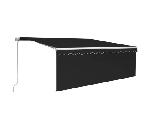 Toldo retráctil manual con persiana antracita 4x3 m