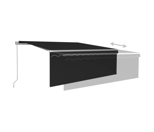 Toldo retráctil manual con persiana antracita 4x3 m