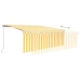 Toldo manual retráctil con persiana y LED amarillo blanco 4x3 m