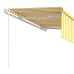 Toldo automático retráctil con persiana amarillo blanco 4x3 m