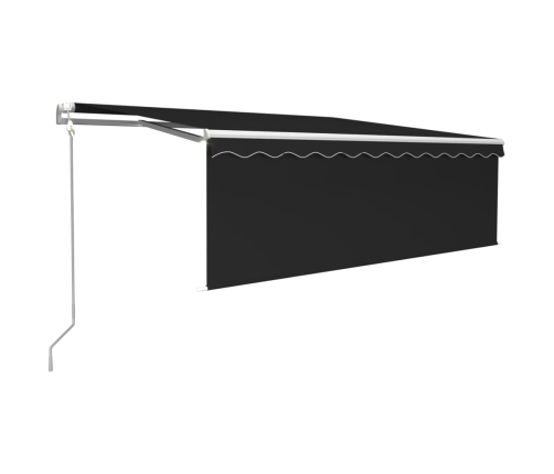 Toldo automático retráctil con persiana gris antracita 4x3 m