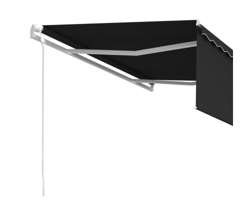 Toldo automático retráctil con persiana gris antracita 4x3 m