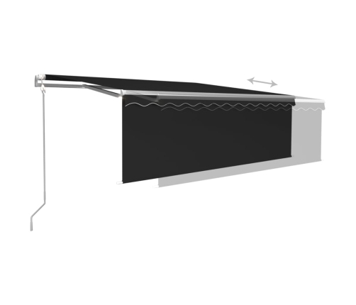 Toldo automático persiana LED y sensor viento antracita 4x3 m