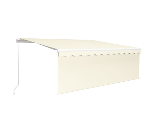 Toldo retráctil manual con persiana crema 4,5x3 m