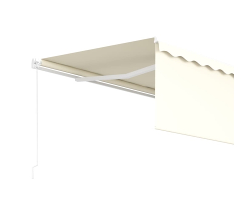 Toldo retráctil manual con persiana crema 4,5x3 m