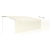 Toldo retráctil manual con persiana y LED crema 4,5x3 m