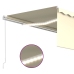 Toldo retráctil manual con persiana y LED crema 4,5x3 m