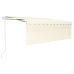 Toldo retráctil automático con persiana 4,5x3 m color crema