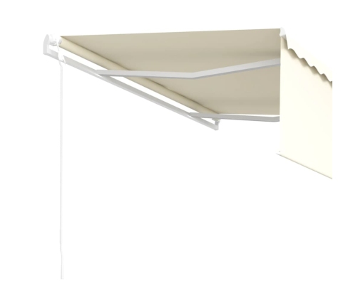 Toldo retráctil automático con persiana 4,5x3 m color crema