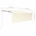 Toldo retráctil automático con persiana 4,5x3 m color crema
