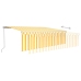 Toldo retráctil manual persiana y LED amarillo y blanco 5x3 m