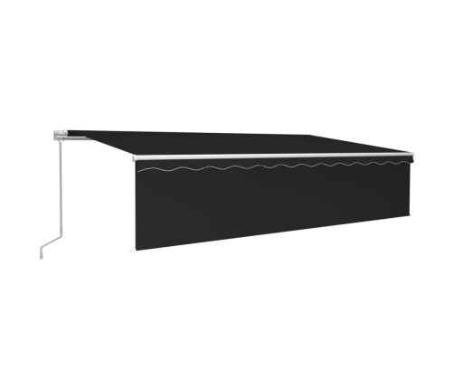 Toldo retráctil manual con persiana antracita 6x3 m