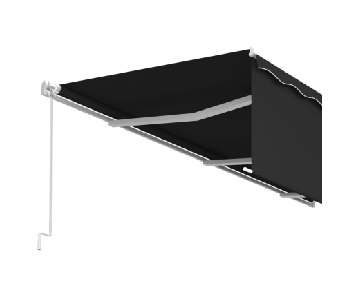 Toldo retráctil manual con persiana antracita 6x3 m