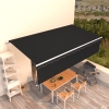 Toldo retráctil manual con persiana antracita 6x3 m