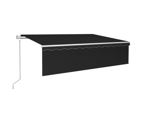 Toldo automático retráctil con persiana 6x3 m antracita