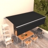 Toldo automático retráctil con persiana 6x3 m antracita