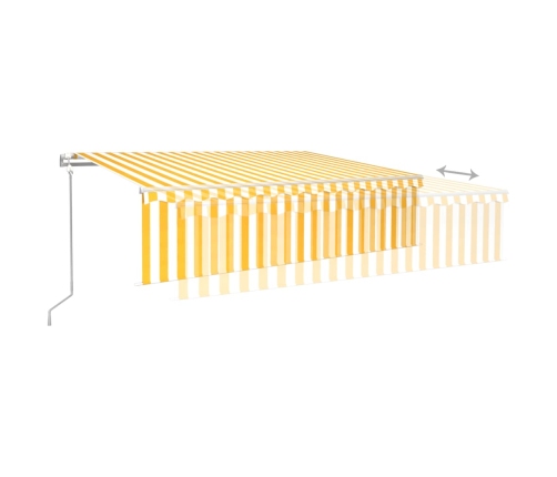 Toldo automático persiana LED sensor de viento 6x3 m