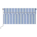 Toldo retráctil manual con persiana azul y blanco 3x2,5 m