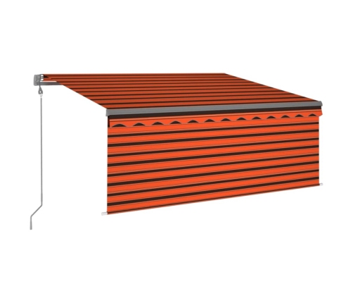 Toldo automático con persiana, LED y sensor de viento 3,5x2,5 m