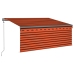 Toldo automático con persiana, LED y sensor de viento 3,5x2,5 m
