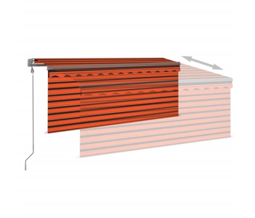 Toldo automático con persiana, LED y sensor de viento 3,5x2,5 m