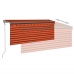 Toldo automático con persiana, LED y sensor de viento 3,5x2,5 m