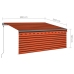 Toldo automático con persiana, LED y sensor de viento 3,5x2,5 m