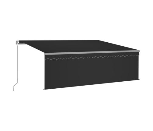 Toldo retráctil manual con persiana antracita 4x3 m