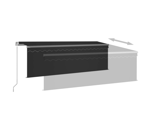 Toldo retráctil manual con persiana antracita 4x3 m