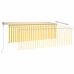 Toldo automático persiana LED sensor de viento amarillo 4x3m